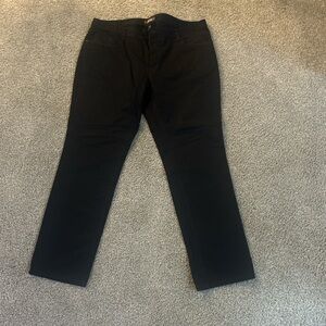 Black straight leg trousers by Kenneth Cole